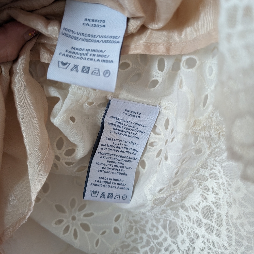 Anthropologie Lil Windward Lace Midi Dress in Cream - Picture 7 of 15
